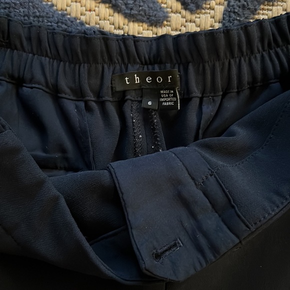 Theory Trousers Navy Blue - Picture 3 of 6